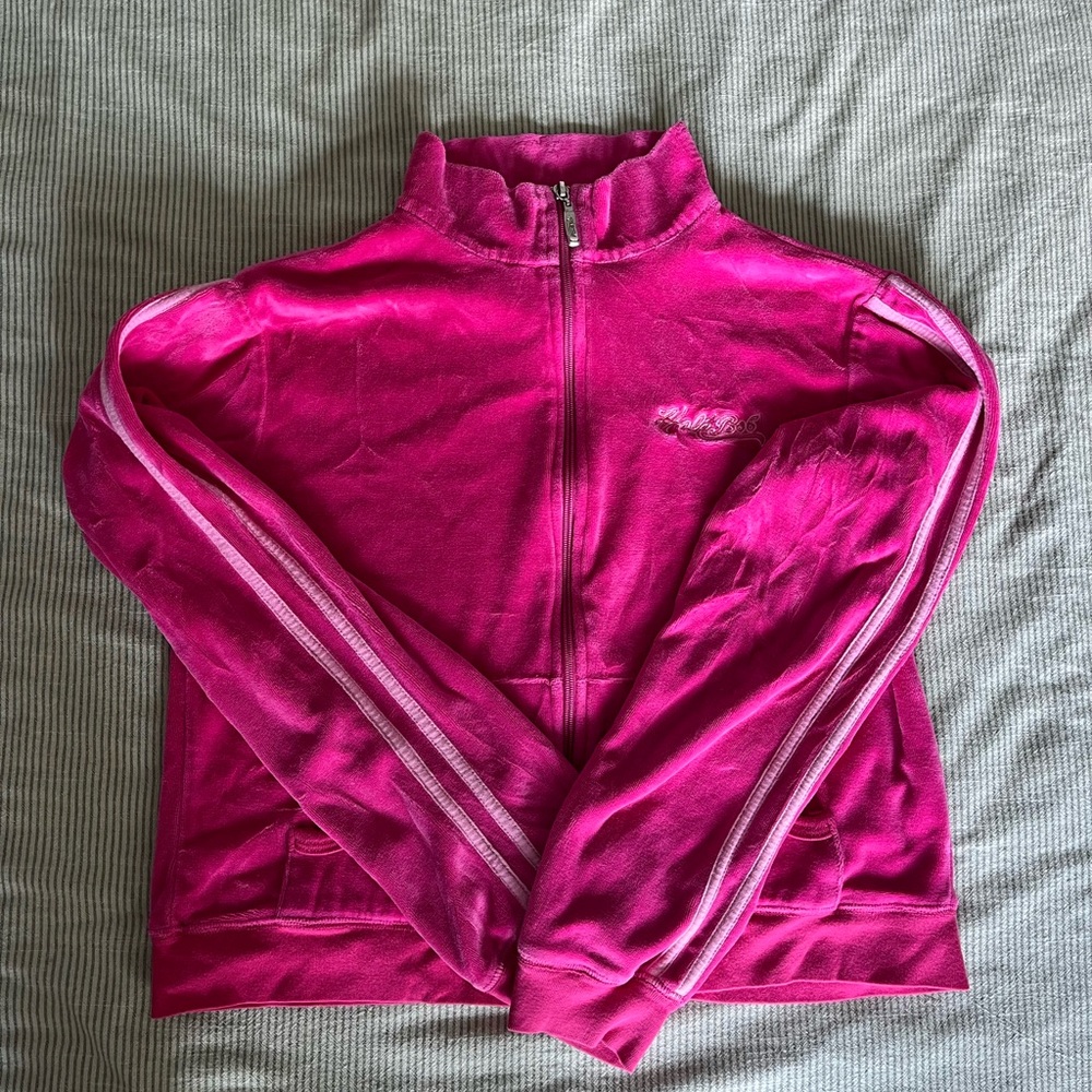 Pink Zip-Up Track Jacket